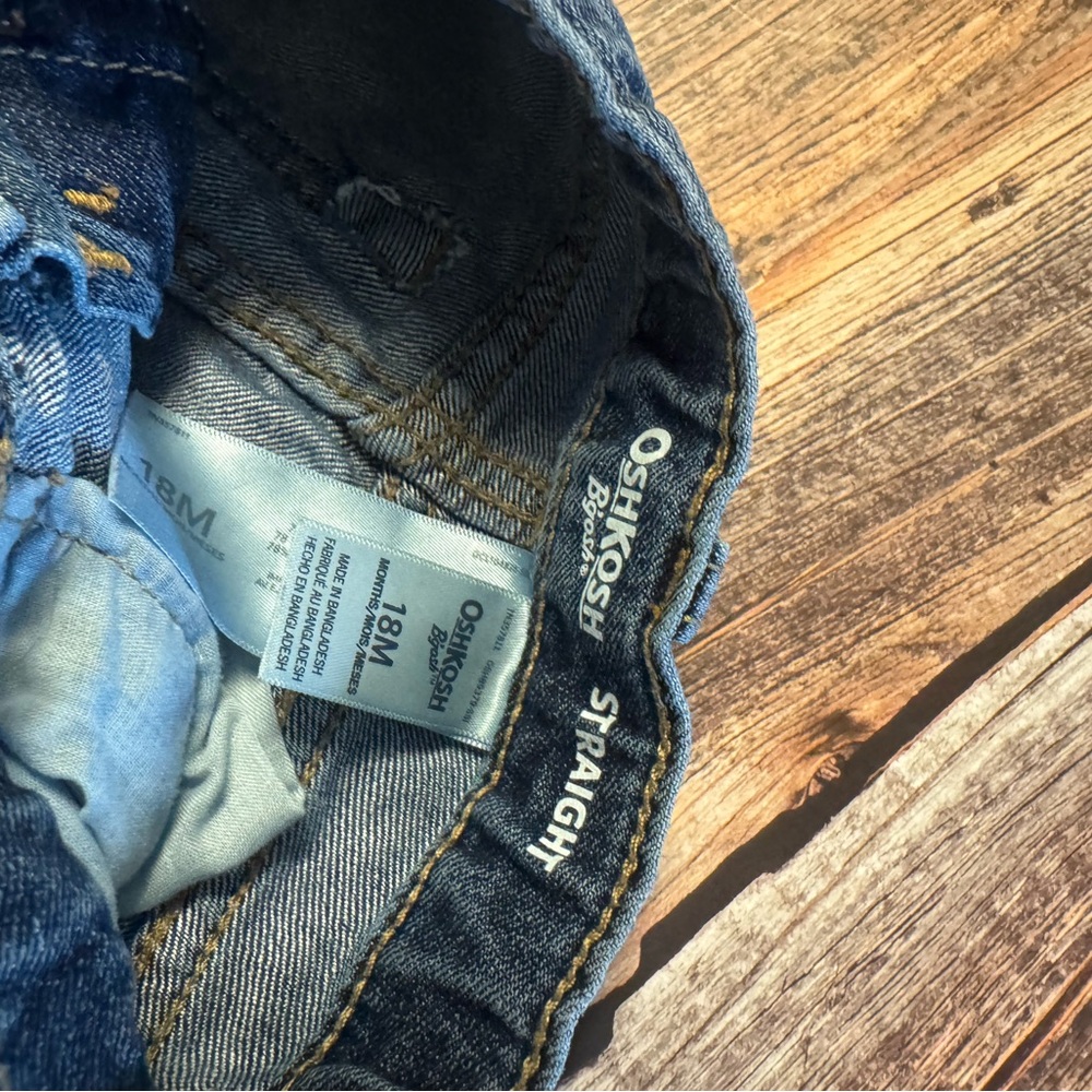 Preowned OshKosh B'gosh Blue Denim Jeans Size 18 Months Item #PHK7252 - Picture 2 of 3